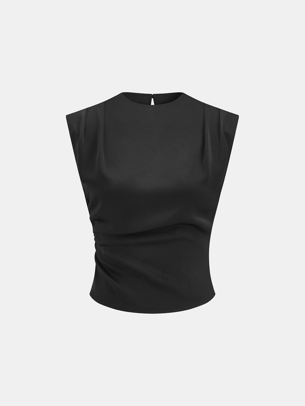 Commense Sleeveless Ruched Top M LL1-28